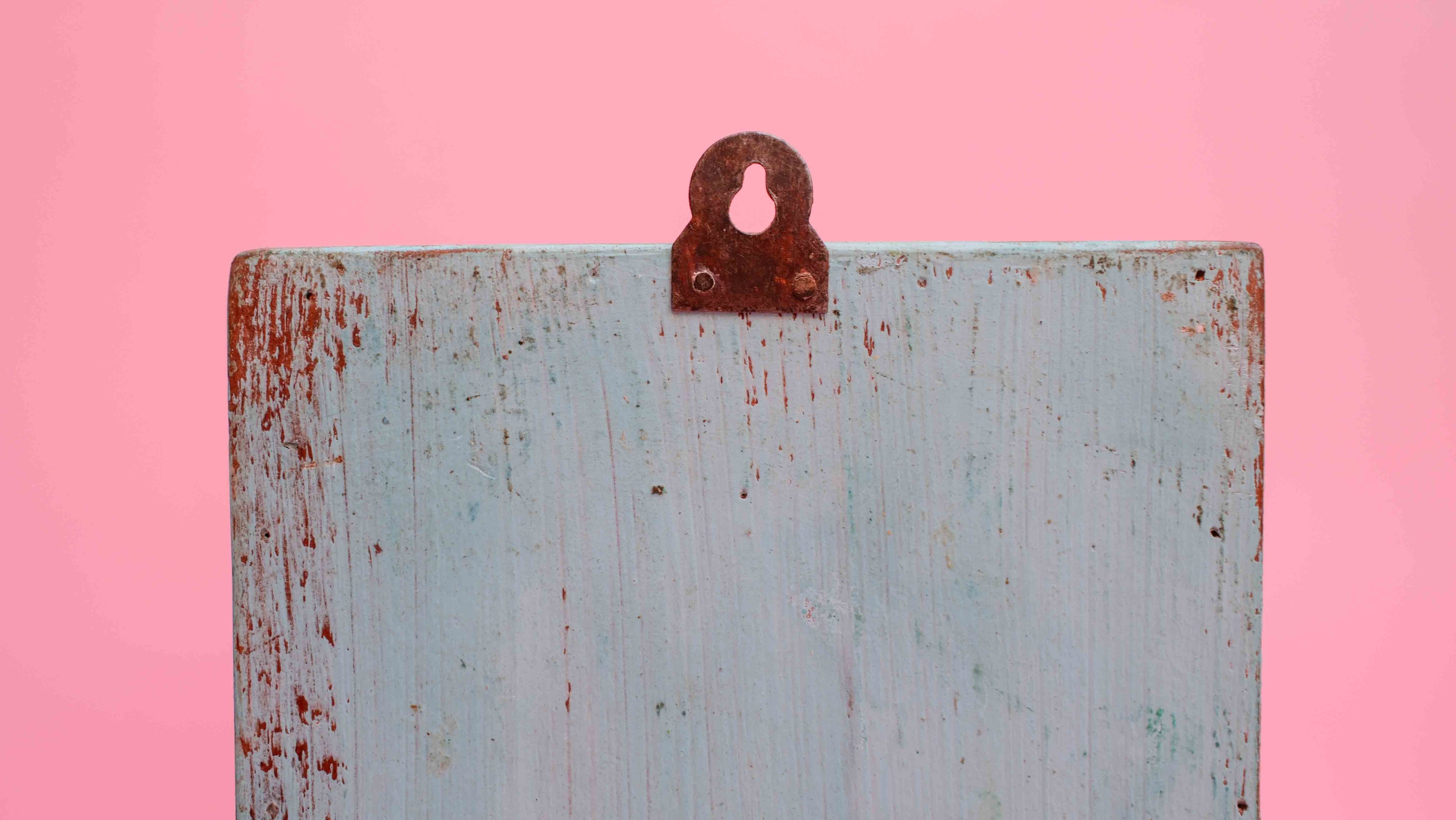 Indian Blue Arched Wooden Box – Handcrafted Distressed Boho Wall Decor