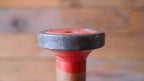 Vintage Wooden Bobbin with Red Painted Ends – Rustic Industrial Decor