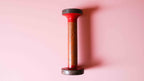 Vintage Wooden Bobbin with Red Painted Ends – Rustic Industrial Decor