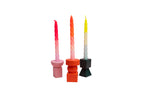 Colourful candlesticks and candlestick holders
