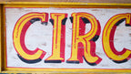 Circus Wooden Sign – Hand-Painted Vintage Fairground Wall Sign