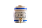 Vintage-style glass gin decanter with etched label