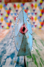 Quirky Blue Metal Fish Lantern