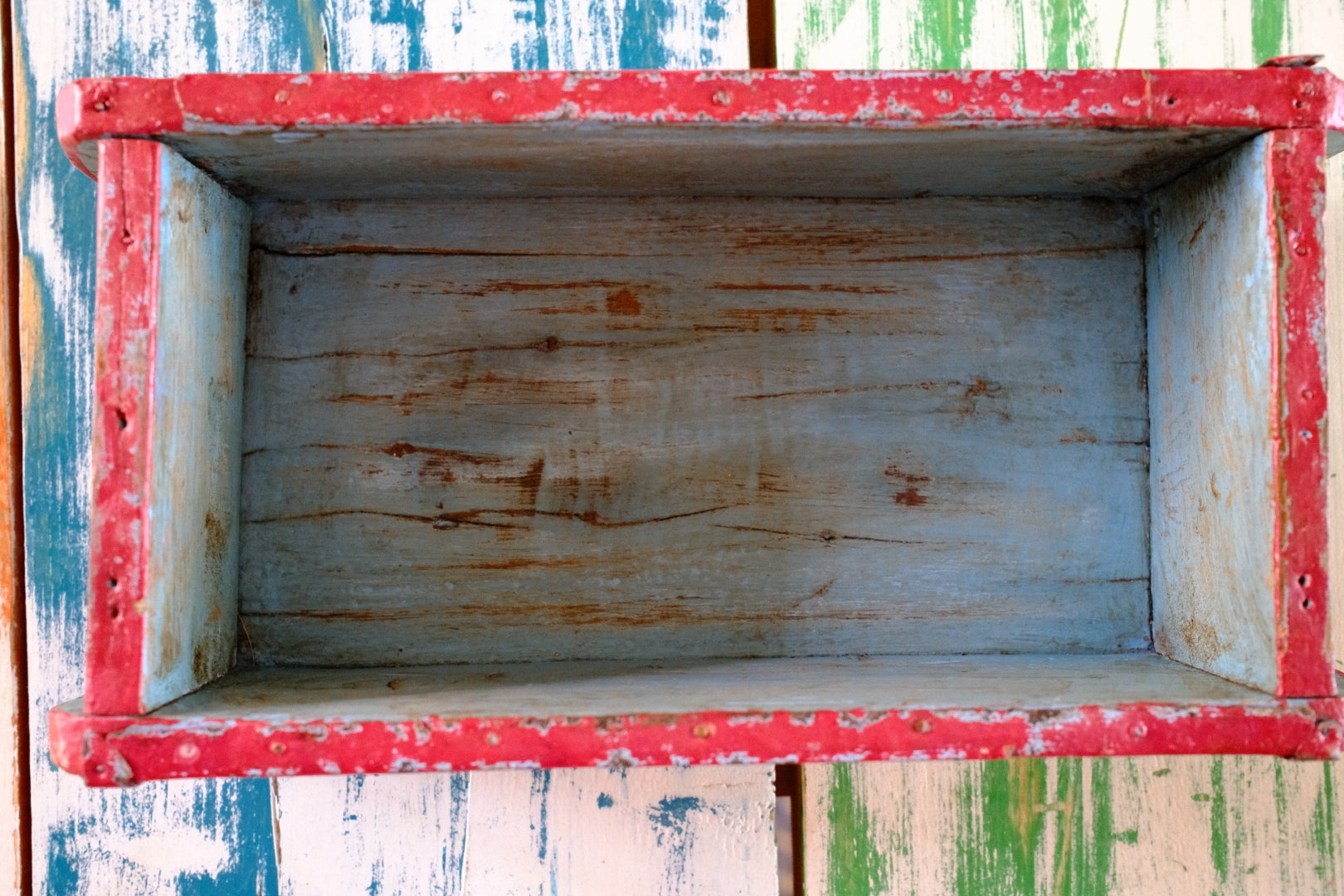 Indian Wooden Brick Mould with Floral Design – Decorative Storage