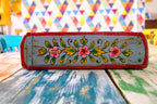 Indian Wooden Brick Mould with Floral Design – Decorative Storage