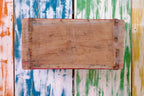 Indian Wooden Brick Mould with Floral Design – Decorative Storage