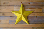 Bright Yellow Metal Barn Star
