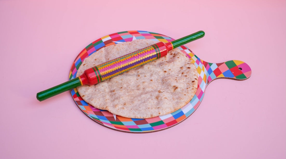 Colourful Handmade Chapati Rolling Pin