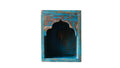 Indian Dark Blue Arched Wooden Shelf