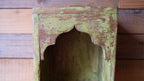 Indian Green Arched Wooden Shelf