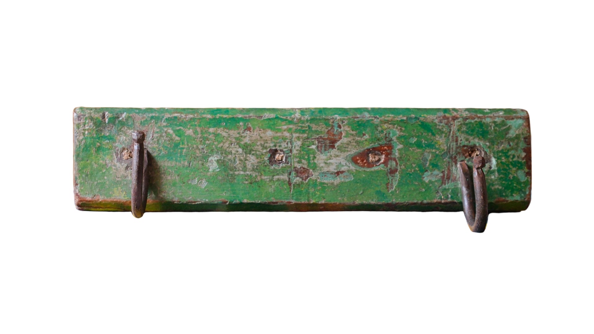 Green vintage coat hooks