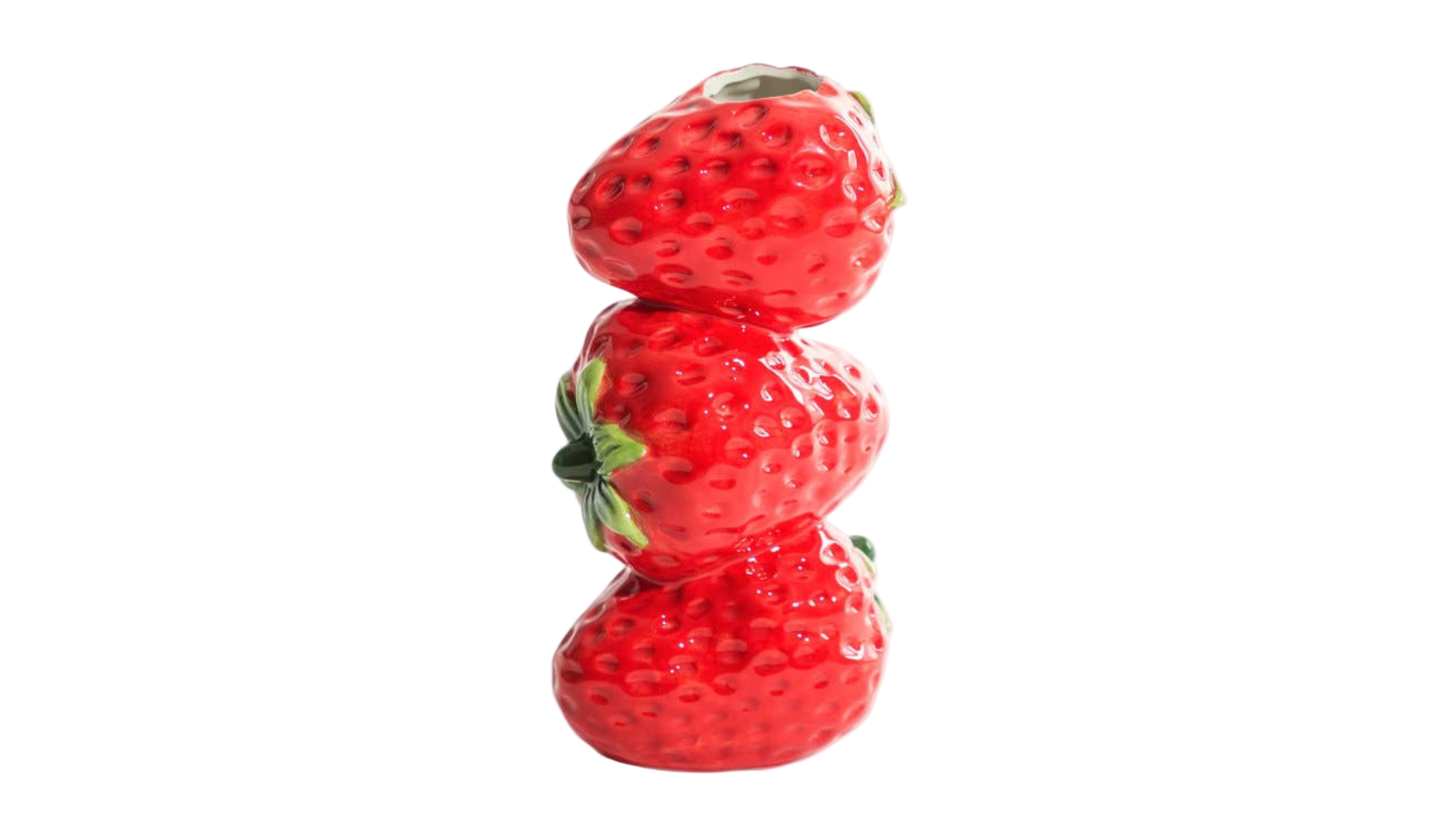 strawberry stacked stem vase
