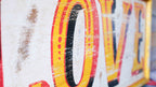 LOVE Wooden Sign | Vintage Hand Painted Fairground Wall Decor