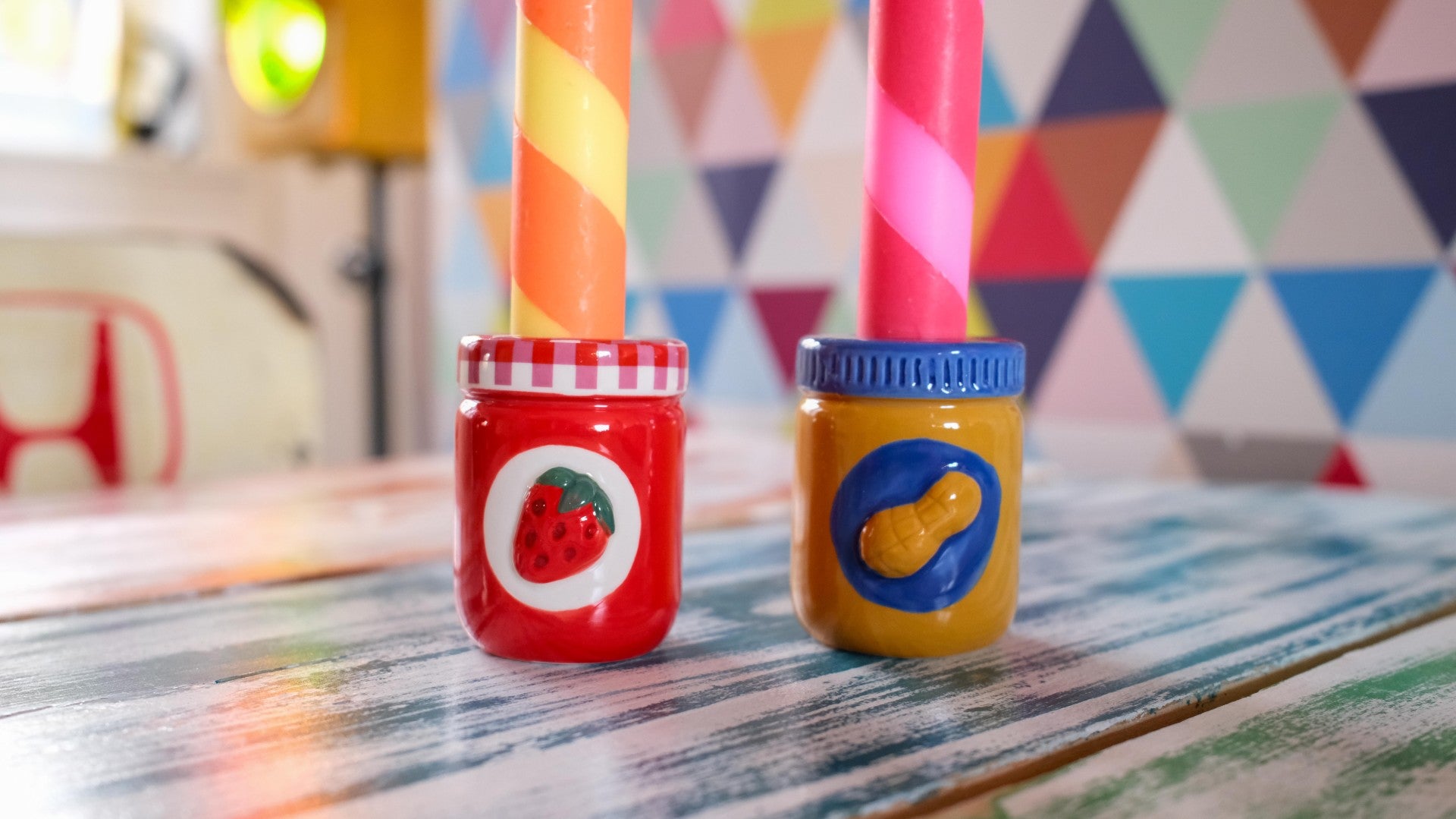 Peanut Butter & Jelly Candle Holders