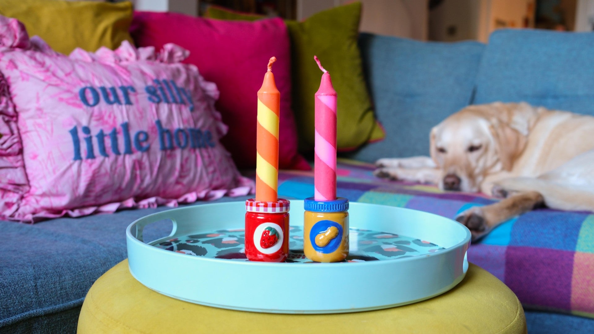 Peanut Butter & Jelly Candle Holders