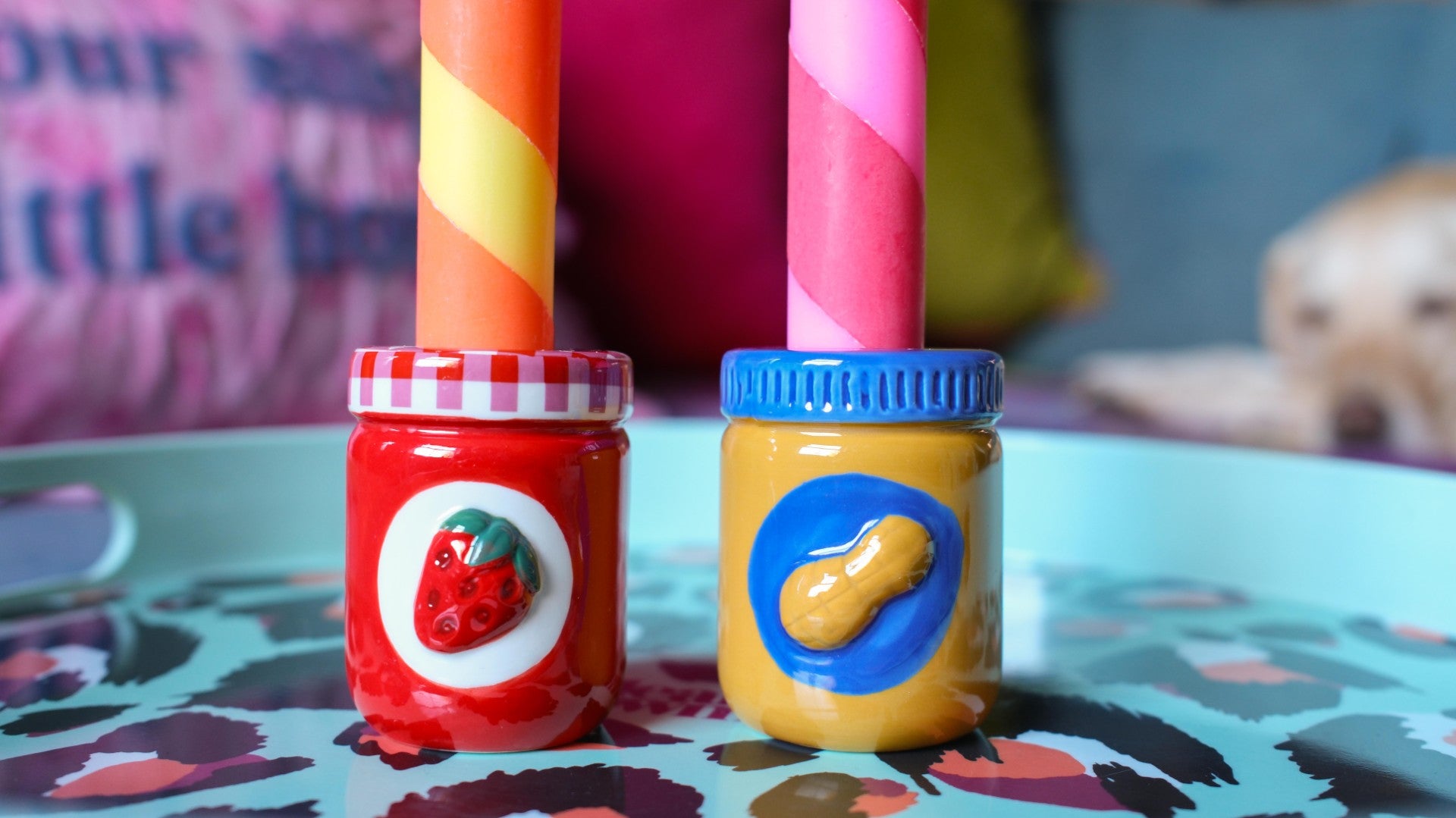 Peanut Butter & Jelly Candle Holders