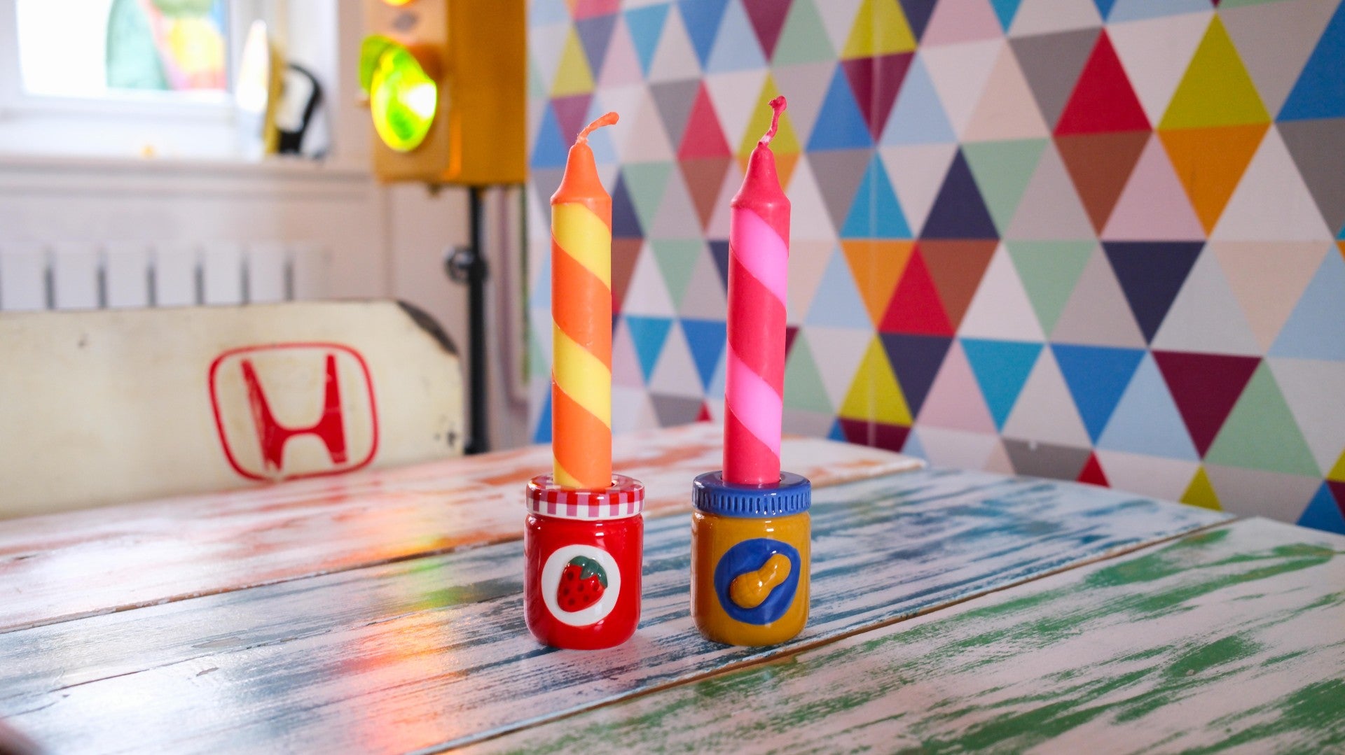 Peanut Butter & Jelly Candle Holders