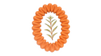 Orange funky wavy photo frame