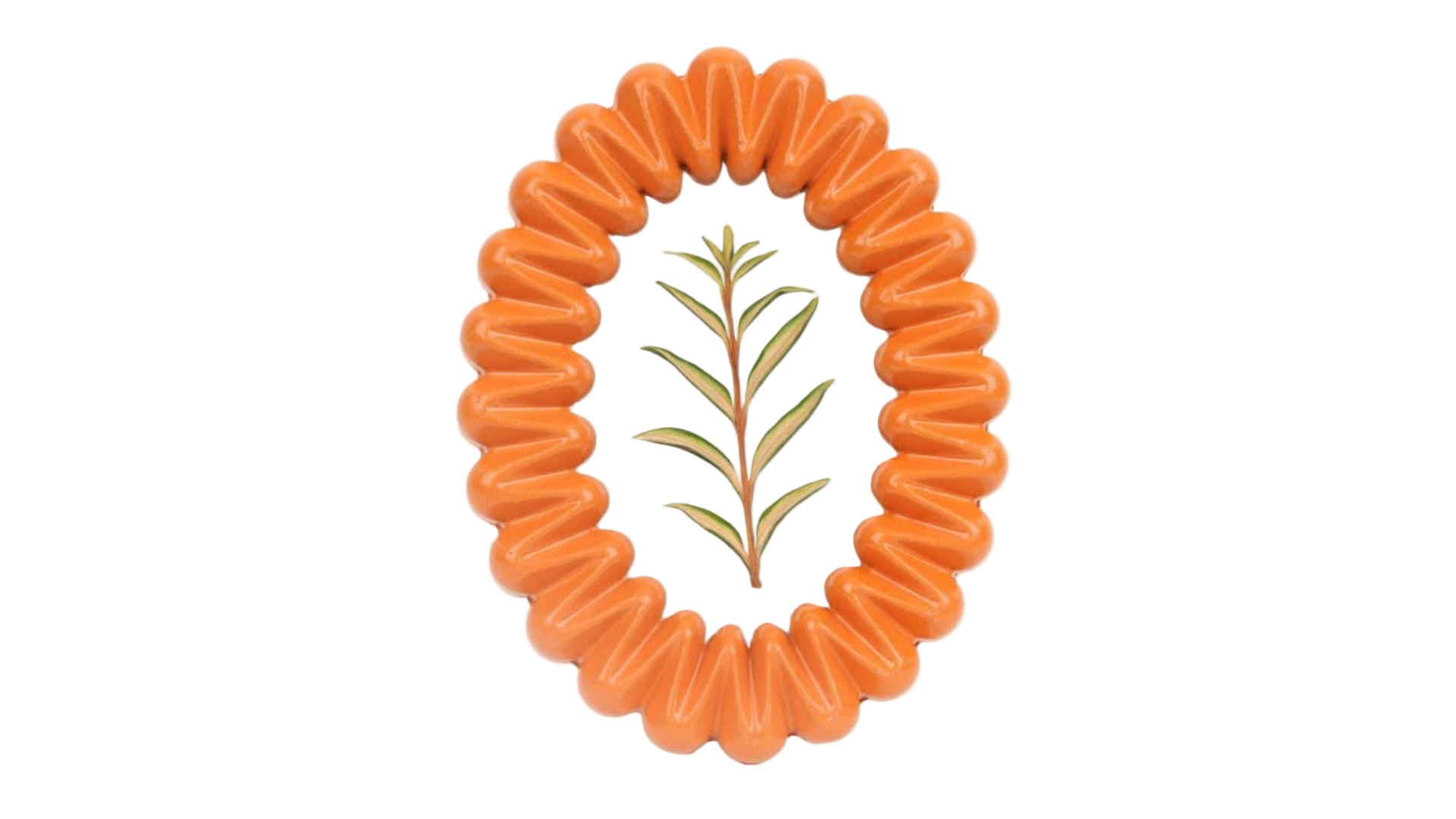 Orange funky wavy photo frame