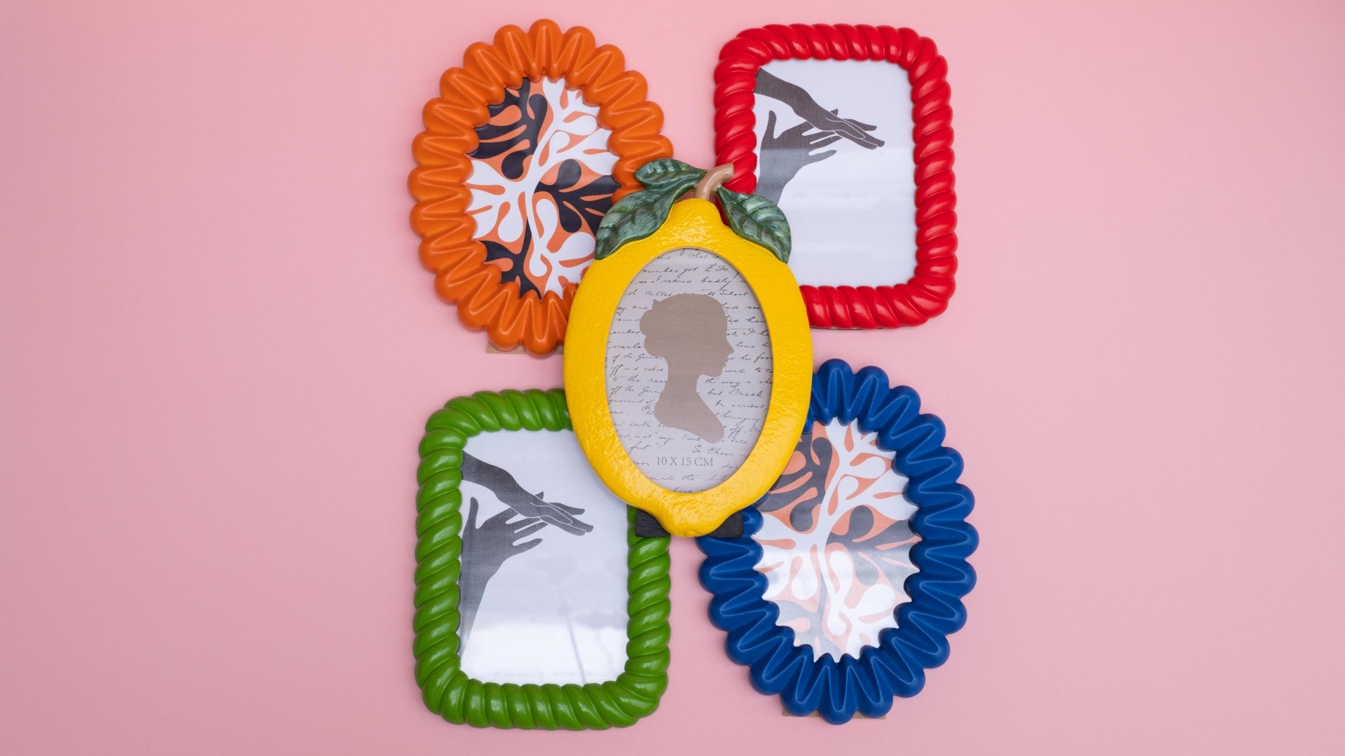 Orange Oval Wave Photo Frame