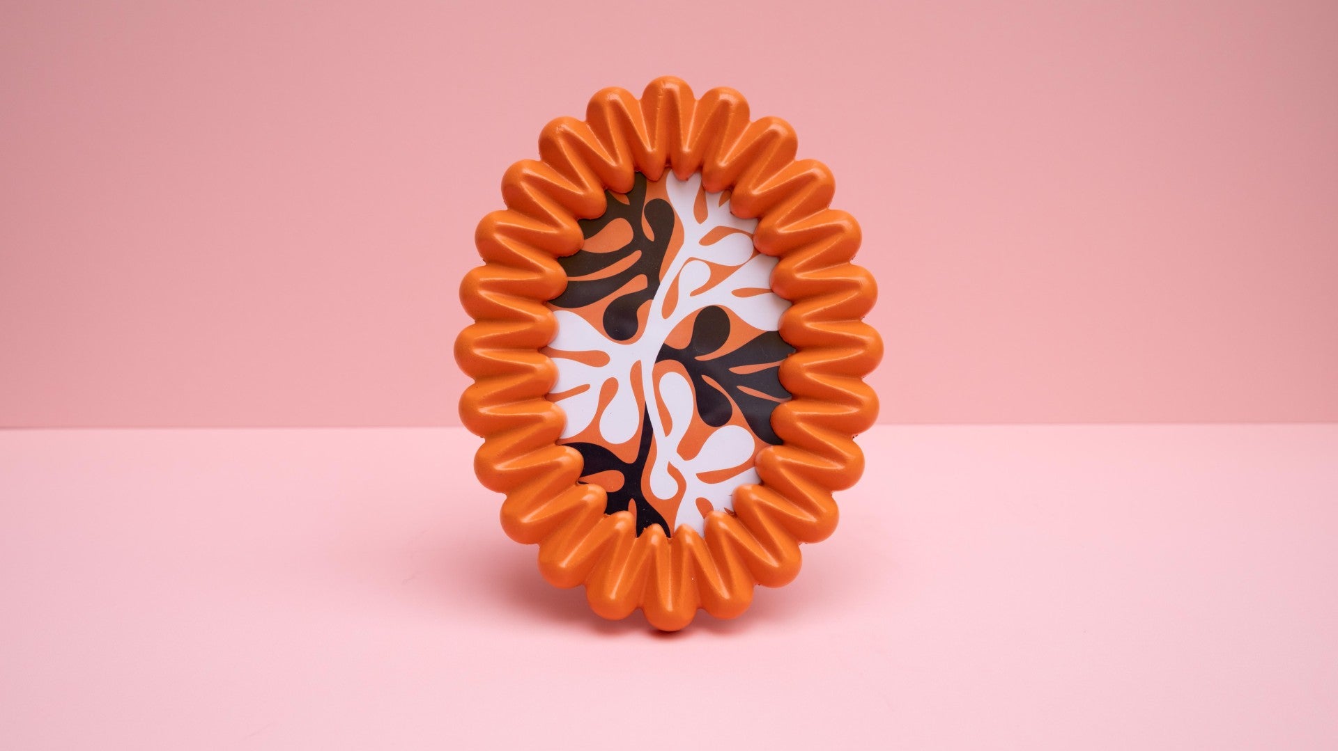 Orange Oval Wave Photo Frame