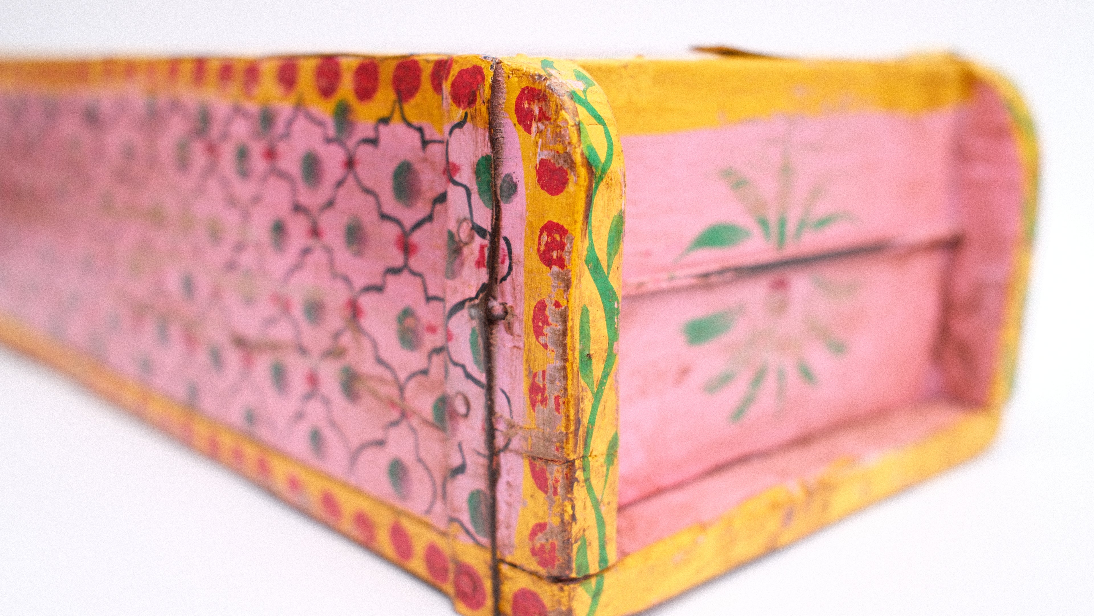 Vintage floral hand painted indian brick moulds