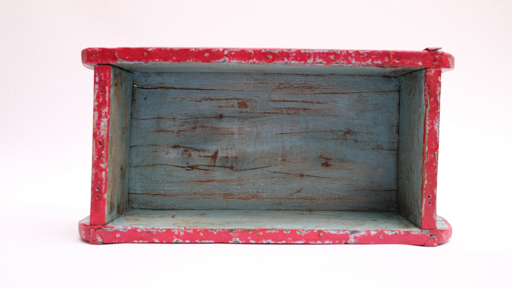 Indian Wooden Brick Mould with Floral Design – Decorative Storage