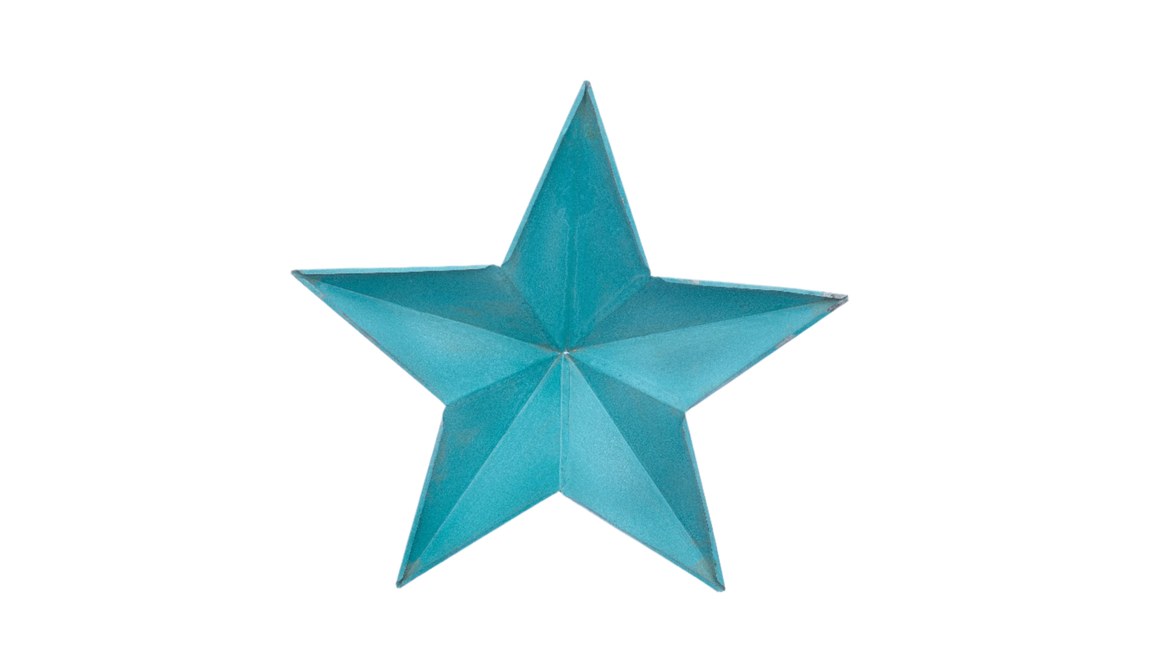 Teal star-shaped object