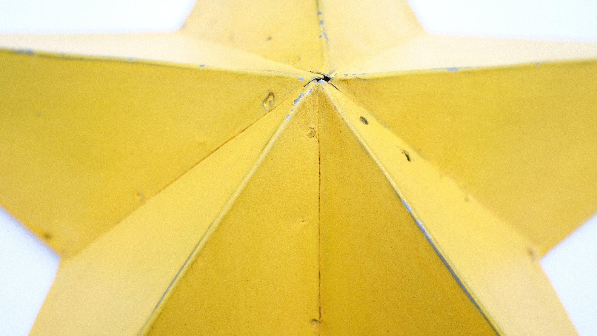 Bright Yellow Metal Barn Star