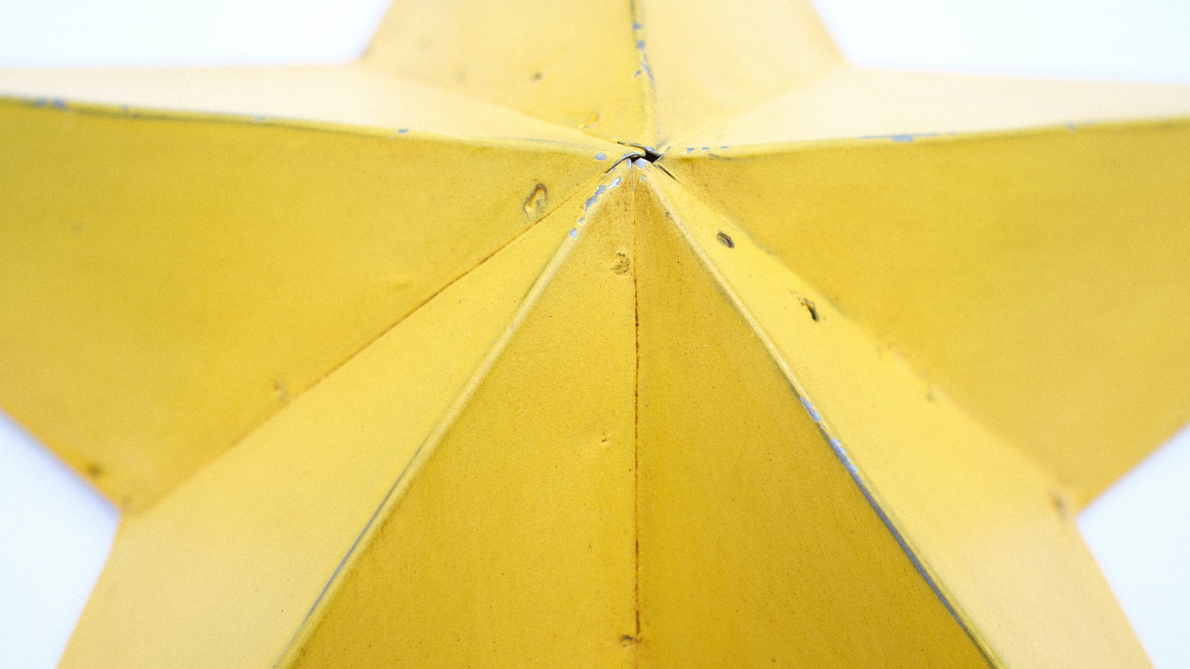Bright Yellow Metal Barn Star