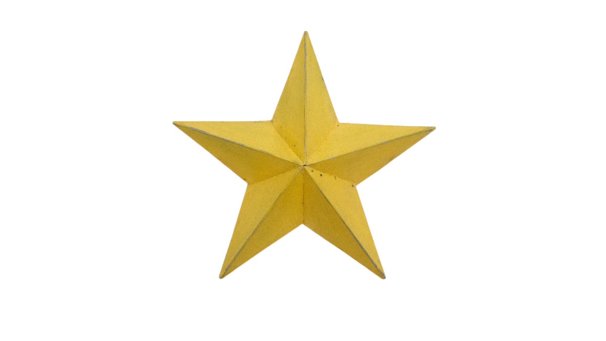 Bright Yellow Metal Barn Star