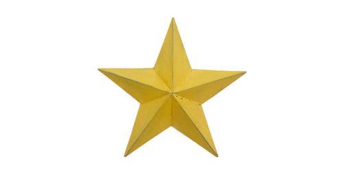 Bright Yellow Metal Barn Star