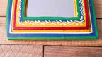 Hand-Painted Indian Arch Mirror – Colourful Boho Wooden Wall Mirror