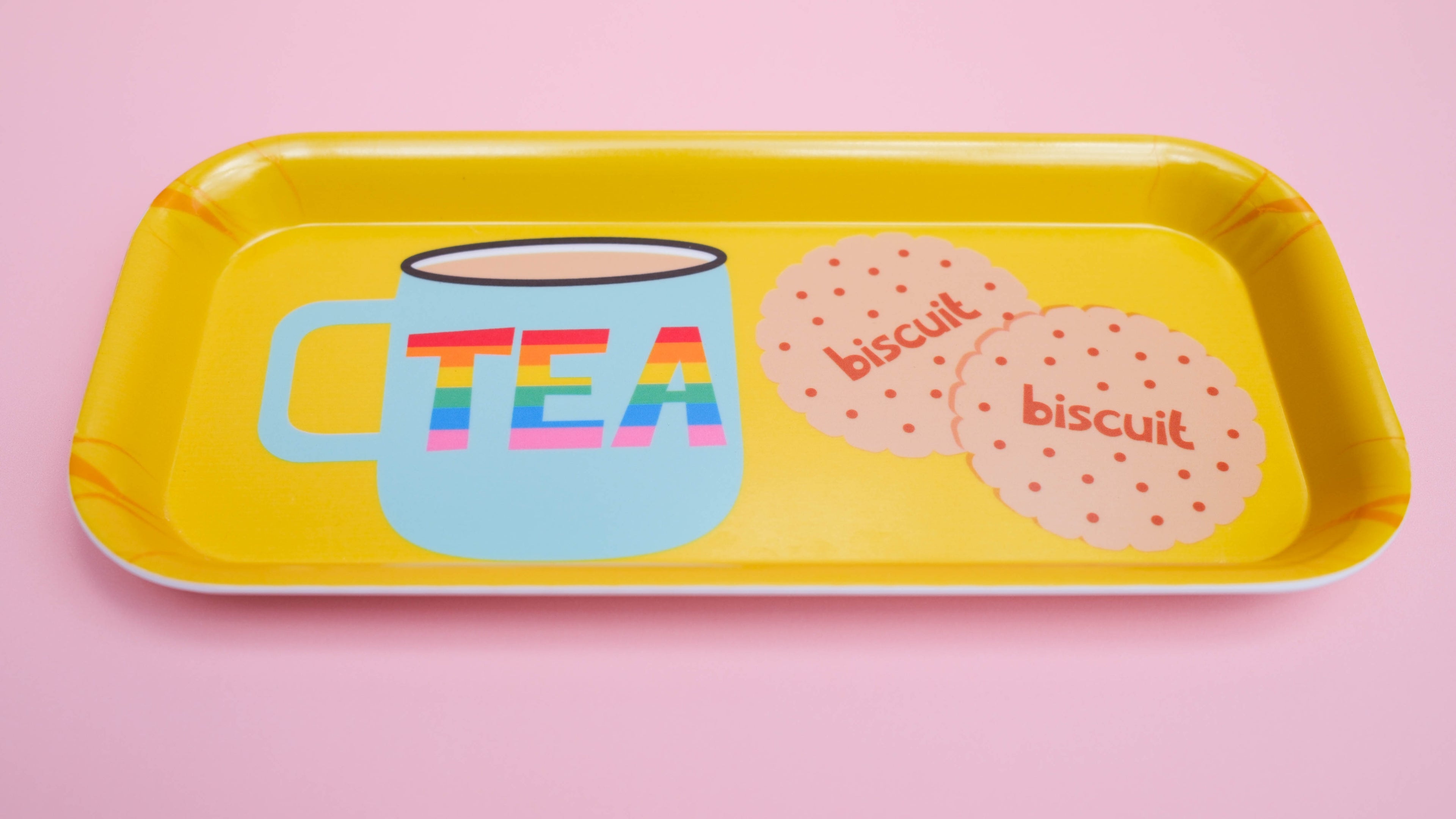Tea & Biscuits Melamine Tray – Brew-tifully Bright & Biscuit-Ready