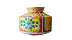 Hand-Painted Yellow Indian Watering Pot | Colourful Boho Metal Planter