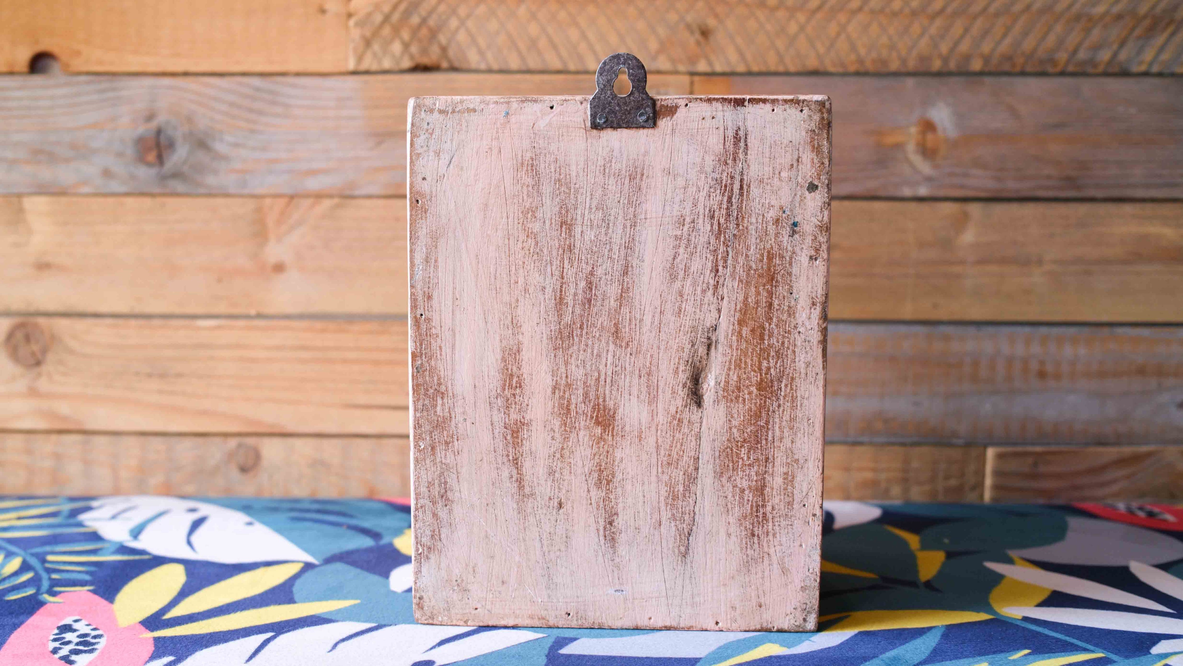 Indian Pink Arched Wooden Box – Handcrafted Distressed Boho Wall Decor