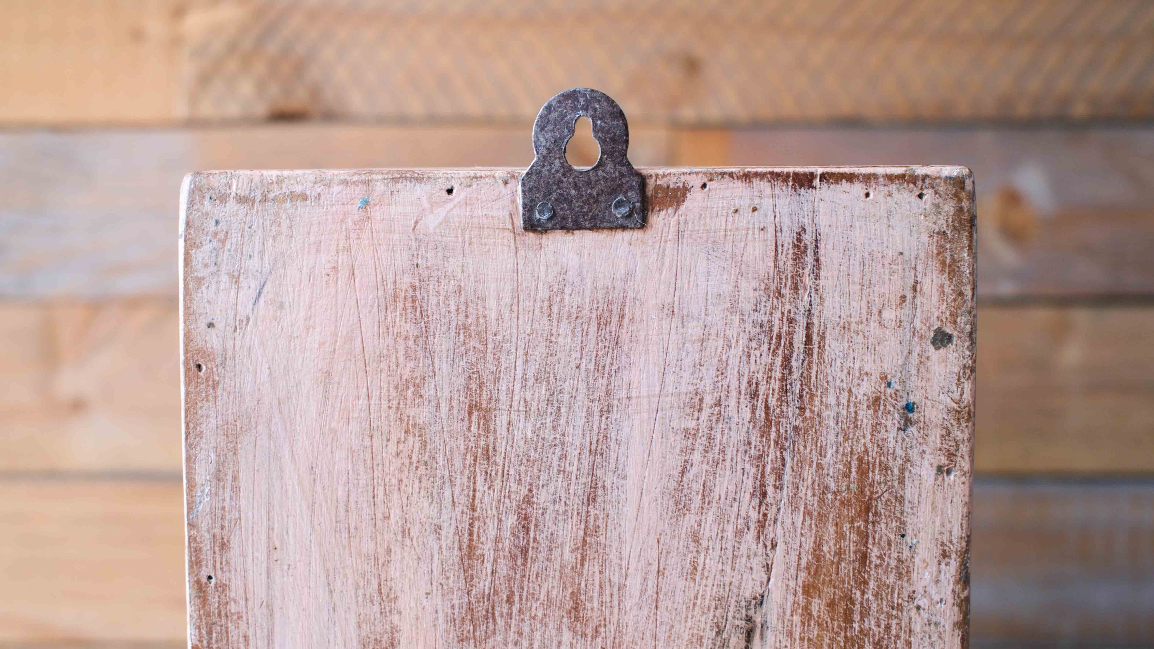 Indian Pink Arched Wooden Box – Handcrafted Distressed Boho Wall Decor