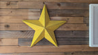 Bright Yellow Metal Barn Star