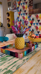 Pineapple Vase – Tropical Yellow Home Décor