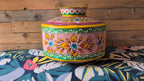 Hand-Painted Pink Indian Watering Pot | Colourful Boho Metal Planter