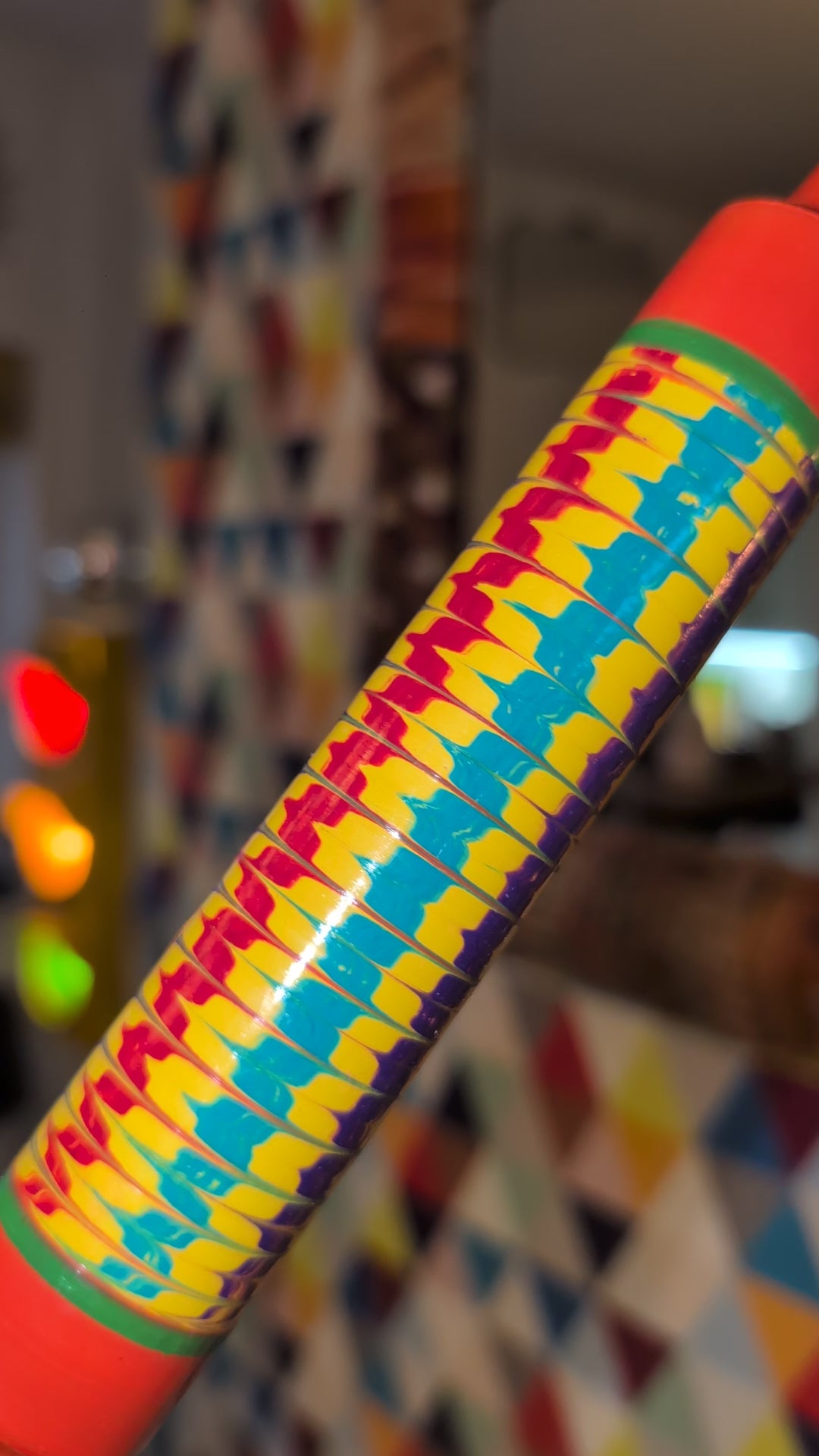 Colourful Handmade Chapati Rolling Pin