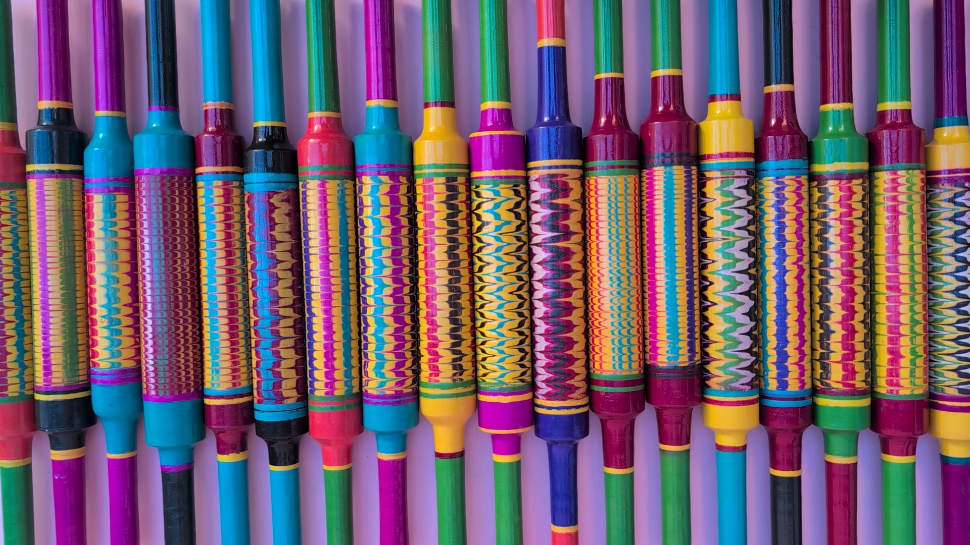 Colourful Handmade Chapati Rolling Pin