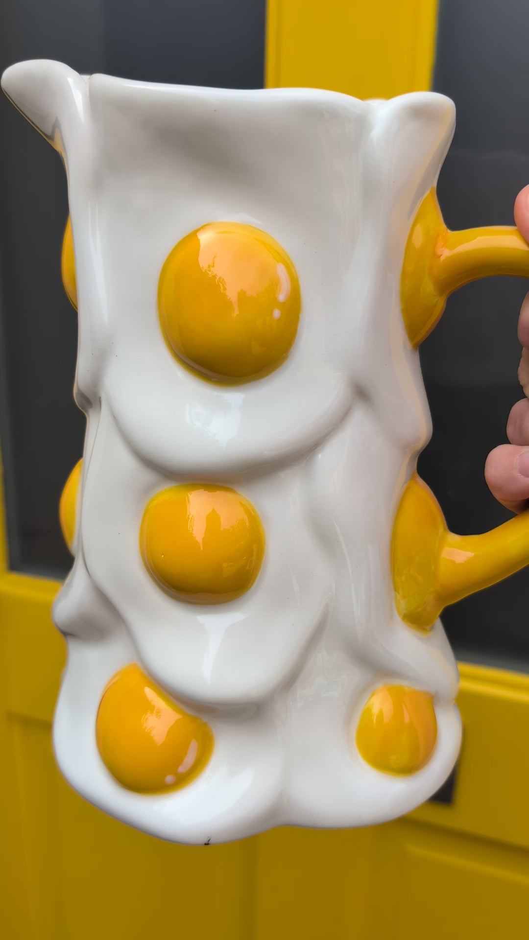 Ceramic Egg Jug – Sunny Side Up & Ready to Pour