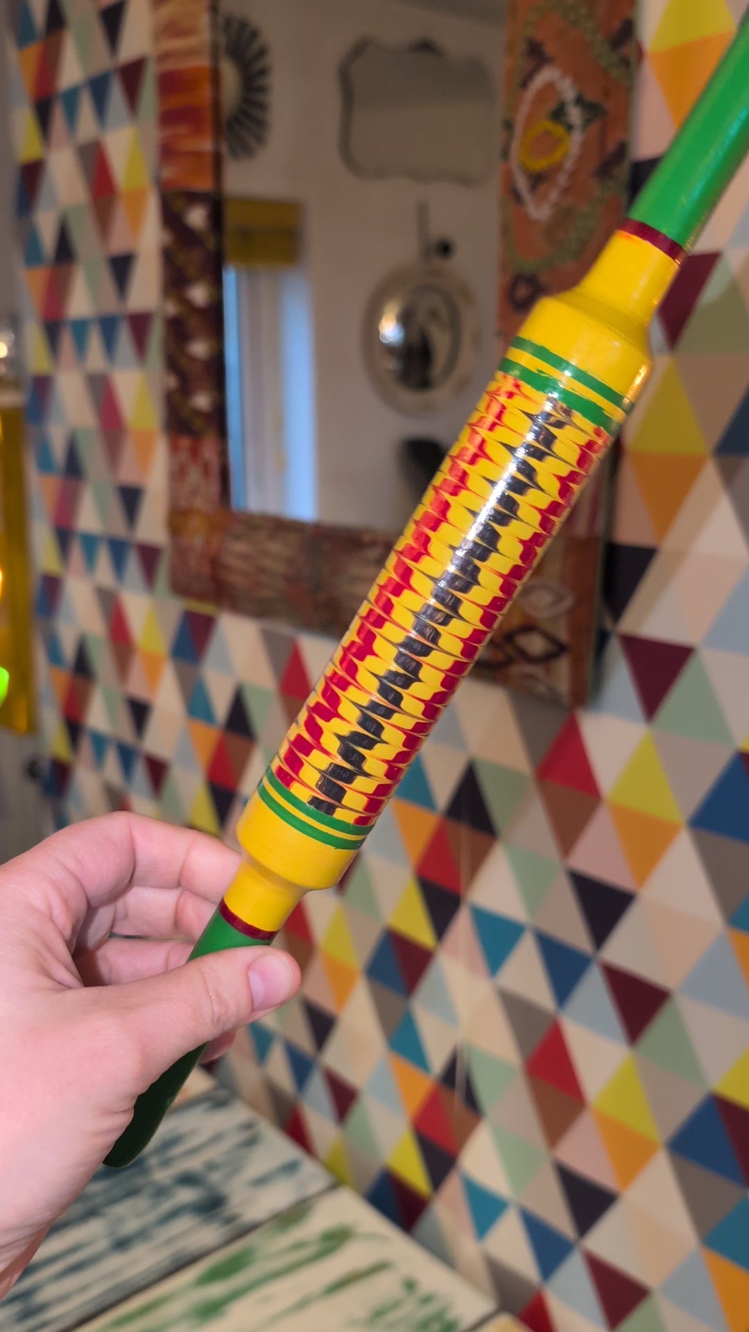 Colourful Handmade Chapati Rolling Pin