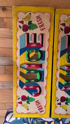 Vintage-Style Hand-Painted “JUICE” Sign