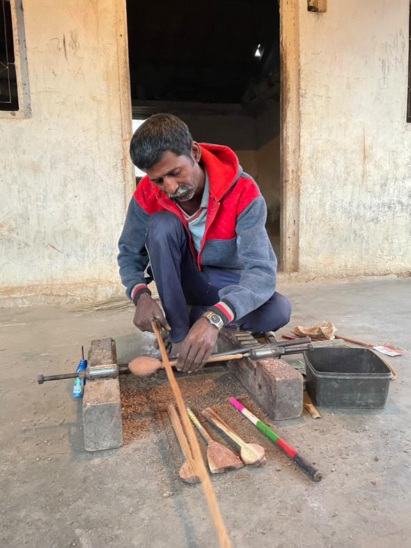 Colourful Handmade Chapati Rolling Pin